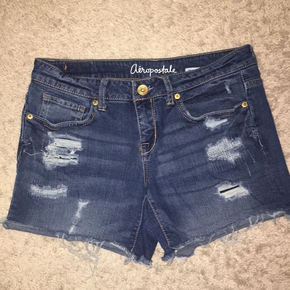 Aeropostale dark blue high waisted shorts